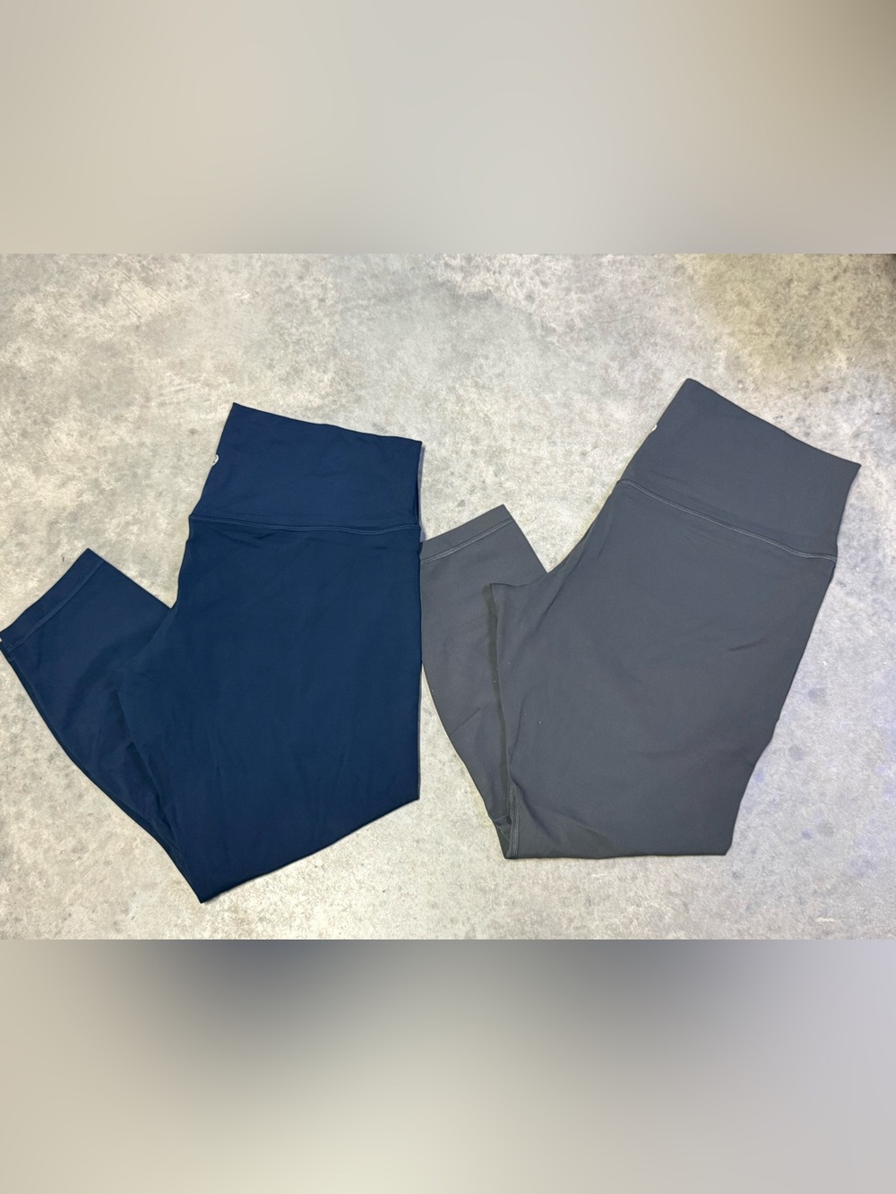 Lululemon Align High Rise Pant 25 Inch Bundle of 2 Size 18 Grey True Navy NWOT